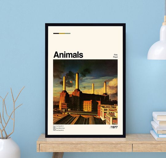 Pink Floyd- Animals Music Poster, Animals Poster, Vintage Poster, Music Poster, Wall Decor, Album Cover Poster, Gifts For Fan, Song Poster