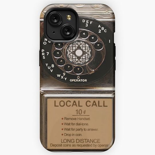 phone antique rotary dial pay telephone booth iPhone Case