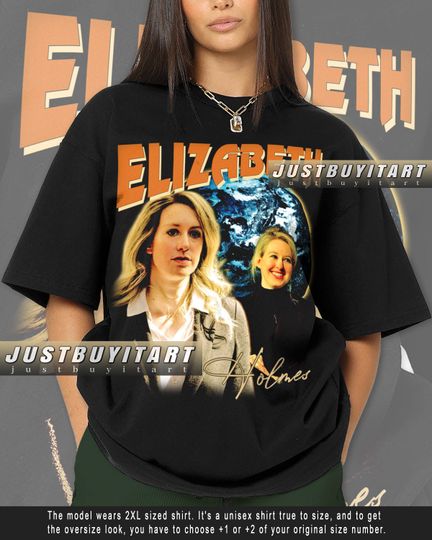 Elizabeth Holmes Business Shirt Vintage T-Shirt, Movie Graphic Bootleg Tee, Cotton Short Sleeve Shirt, Retro Shirt For Fans