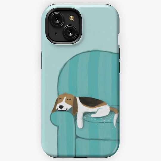 Happy Couch Dog | Cute Beagle iPhone Case