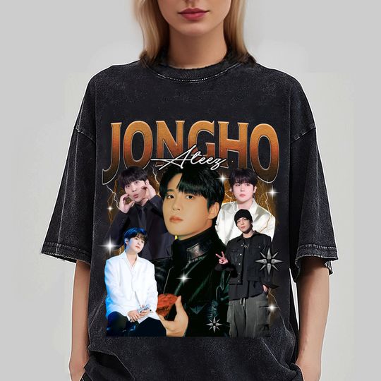 Jongho Kpop Shirt, Jongho ATEEZ Kpop Shirt, Choi Jongho ATEEZ Vintage Retro Graphic Music Unisex Gift Fan