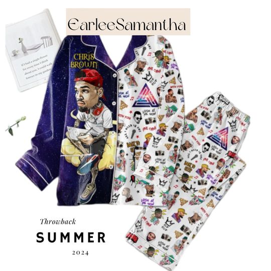 Chris Brown Pajamas Set, Chris Brown 11 11 Tour Shirt, Chris Brown Pants, Chris Brown Pj Set, Pj Sets For Women, Midnight Shirt