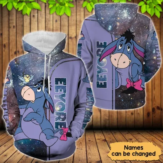 Eeyore Winnie the Pooh Disney  Cartoon Graphic 3D Hoodie