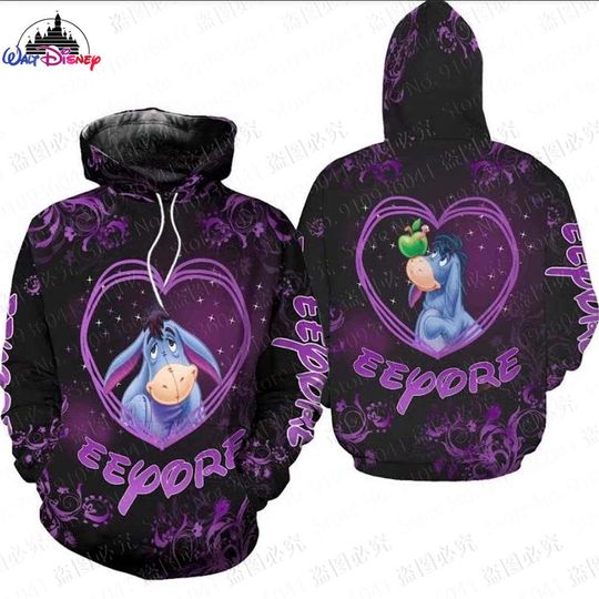 Winnie the Pooh Eeyore Christmas Disney 3D Hoodie