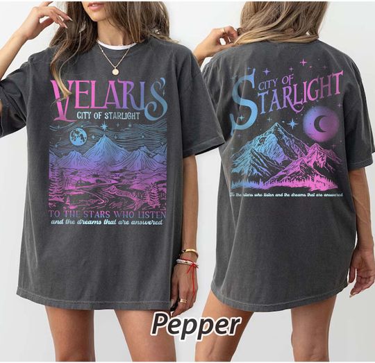 Velaris City of Starlight ACOTAR Shirt Comfort Colors, The Night Court Shirt, Bookish Gift, Court of Thorns and Roses Shirt | SJM Merch