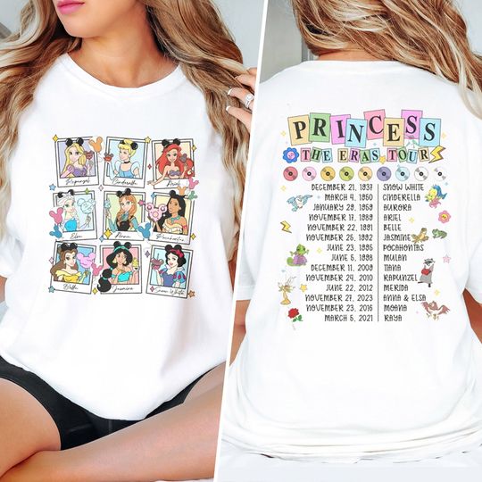 Princess Tour 2024 Shirt, Funny Princess Team Birthday Matching Shirt, Princess Characters Shirt, Princess Vacay Vacation Shirt