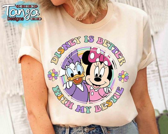 Disney With My Bestie T-shirt, Minnie Mouse and Daisy Duck With Love Shirt