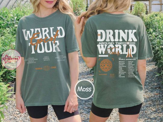 Comfort Colors Disney Epcot World Tour Shirt, Drink Around The World Shirt, Disney Group Trip Shirt, Retro Disneyland Epcot Shirt, Epcot
