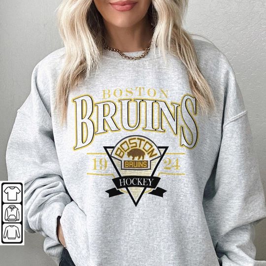 Vintage Boston Bruins Crewneck College Sweatshirts, Hockey Fan Gifts, Boston Bruins Sweatshirts, and Boston Hockey Sweatshirts