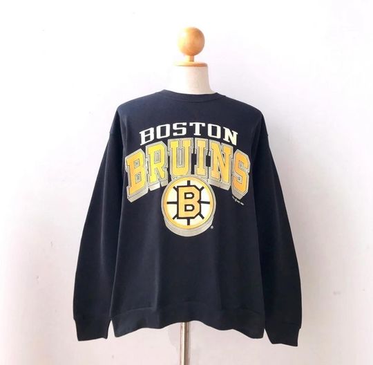 Boston Bruins Hockey Crewneck Sweatshirt | Varsity Boston Bruins Shirt, Vintage Bruins Sweater, Hockey Fan Gift, Retro Boston Bruins Shirt