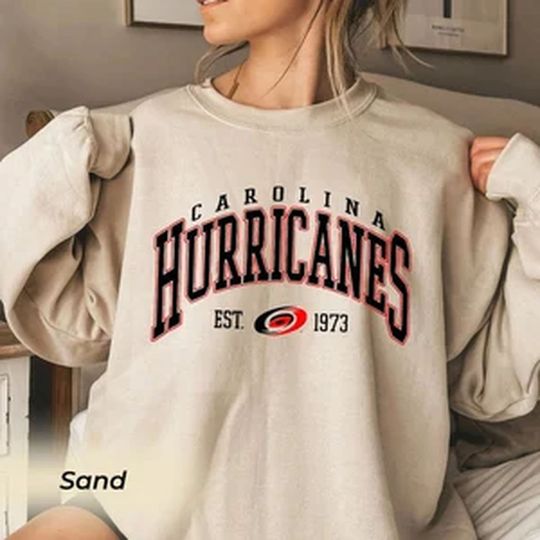 Vintage Carolina Hurricanes Sweatshirt, Hurricanes Tee, Hockey Sweatshirt, College Sweater, Hockey Fan Shirt, Carolina Hockey Shirt
