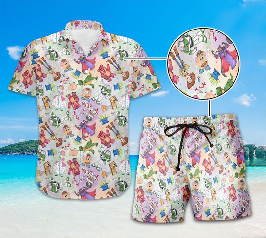 Toy Story Hawaii Shirt, Woody And Buzz Lightyear Hawaii Shirt, Summer Button Up Hawaiian Shirt, Disneyland Vacation Shirt ,Family Trip Shirt