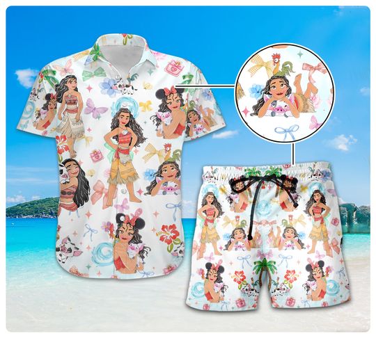 Princess Moana Coquette Hawaii Shirt, Disneyland Princess Hawaii Shirt, Moana Shirt, Girls Trip Shirt, Disneyland Family Vacation Shirts