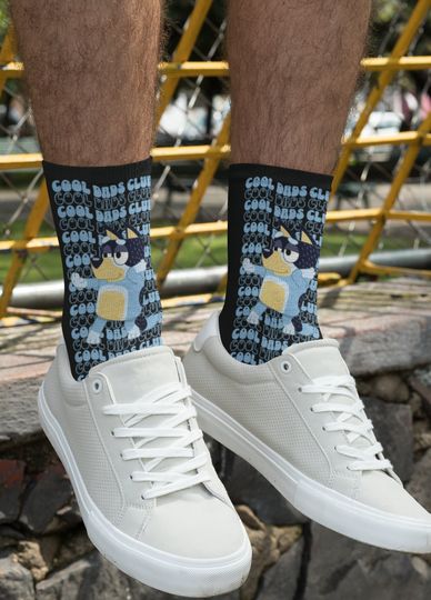BlueyDad Dad Funny Socks | Dri-fit technology and a lightweight | breathable material | Socks Accessories for Man's Woman | Christmas Gifts