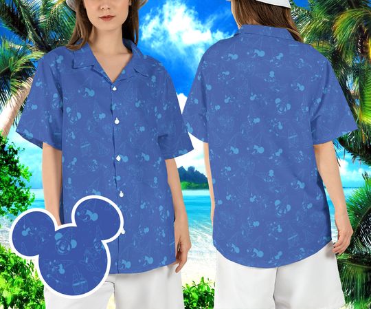 Sorcerer Mickey Hawaiian Shirt, Mickey Wizard Hawaii Shirt, Fantasia Beach Aloha Shirt, Disneyland Magical Mickey Mouse Button Shirt