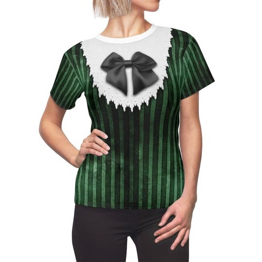 Womens Haunted Mansion Maid Shirt | Disney Short Sleeve Cotton Tee | Disney Cosplay Shirt | Disneyland Trip Outfit For Adult/Kid