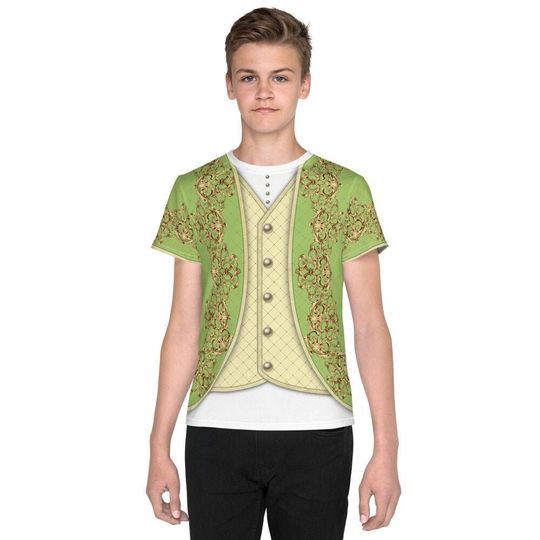 Tiana Prince Kids Costume 3D Shirt | Disney Short Sleeve Cotton Tee | Disney Cosplay Shirt | Disneyland Trip Outfit For Adult/Kid