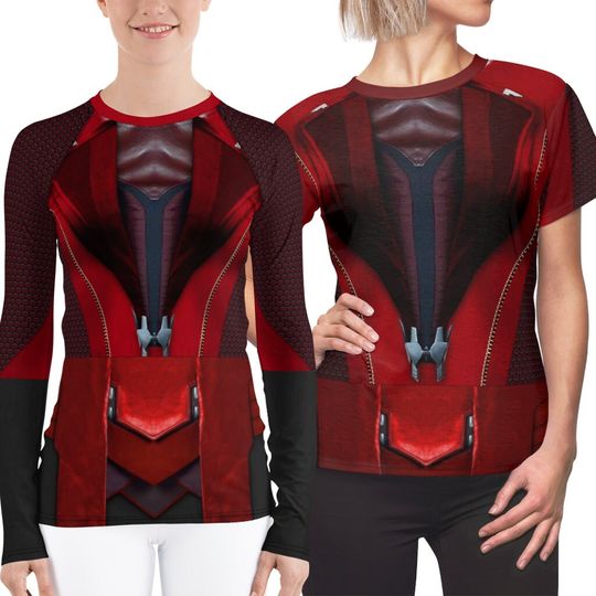 Scarlet Witch Womens 3D Shirt | Disney Short Sleeve Cotton Tee | Disney Cosplay Shirt | Disneyland Trip Outfit For Adult/Kid