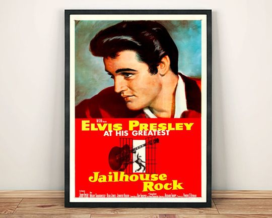 Elvis Presley Movie Posters: Vintage Jailhouse Rock, King Creole Prints, Minimalist Art, Vintage Poster, Retro Poster, Modern Art, Wall Decor