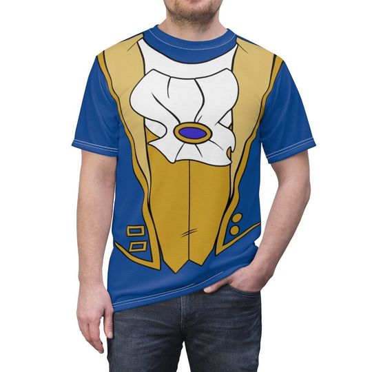 Mens Beastly 3D Shirt | Disney Short Sleeve Cotton Tee | Disney Cosplay Shirt | Disneyland Trip Outfit For Adult/Kid