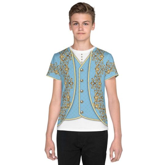 Cinde Prince Costume 3D Shirt | Disney Short Sleeve Cotton Tee | Disney Cosplay Shirt | Disneyland Trip Outfit For Adult/Kid