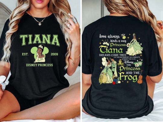 Retro Tiana Princess Comfort Color Shirt, Disney Princess Shirt, Princess and the Frog Shirt, Disney Tiana Shirt, Disney Girl Trip Shirts