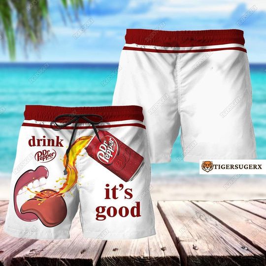 Dr Pepper Shorts, Dr Pepper Mens Shorts, Dr Pepper Beach Shorts, Dr Pepper Summer Pants, Dr Pepper Workout Shorts, Fathers Day Gift