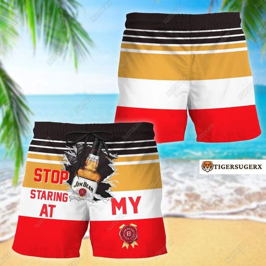 Jim Beam Shorts, Jim Beam Beach Shorts, Jim Beam Mens Shorts, Whiskey Swim Shorts, Jim Beam Summer Pants, Workout Shorts, Gift For Him