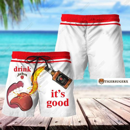 Jim Beam Shorts, Jim Beam Summer Pants, Jim Beam Mens Shorts, Jim Beam Beach Shorts, Jim Beam Workout Shorts, Vacation Gift, Dad Gift