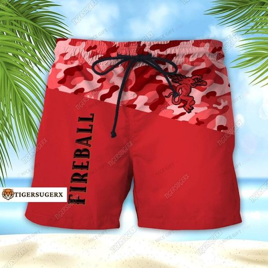 Fireball Cinnamon Whisky Shorts, Fireball Shorts Men, Fireball Whisky Gym Shorts, Whisky Summer Pants, Fireball Beach Shorts, Dad Gift