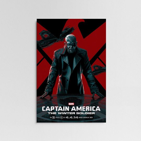 The Winter Soldier Captain America Movie Poster, Wall Art Decor, Print Wall Art Gift, Home Decor