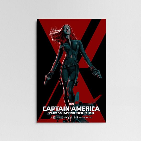 Captain America The Winter Soldier Movie Poster, Wall Art Decor, Print Wall Art Gift, Home Decor