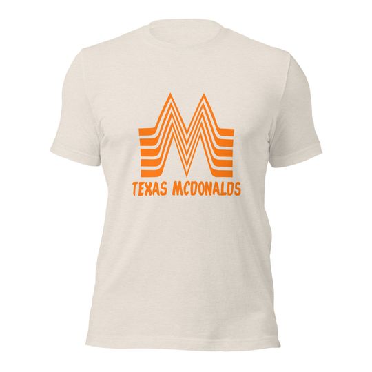 Discover Texas McDonalds Cotton Short Sleeve T-Shirt - Fast Food Shirt - Funny Summer Tee