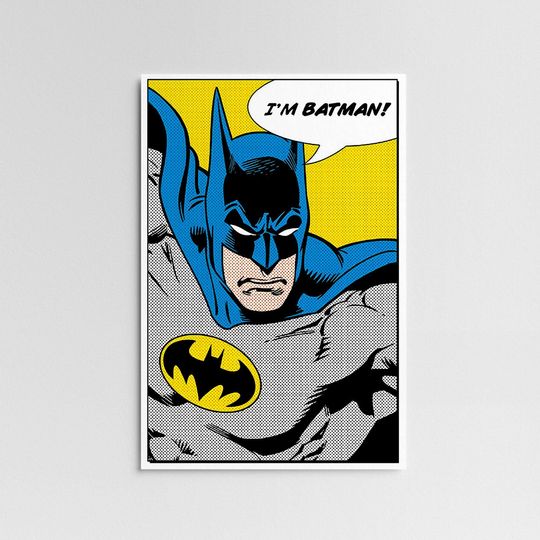 I'M Batman Movie Poster, Wall Art Decor, Print Wall Art Gift, Home Decor