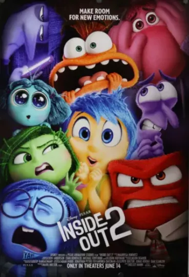Inside Out 2 - DS movie poster  D/S 2024 Disney Pixar
