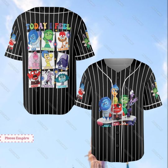 Its Okay To Feel All The Feels Shirt, Inside Out Baseball Jersey, Disney Inside Out Shirt, Inside Out 2 Shirt, Inside Out Movie Shirt