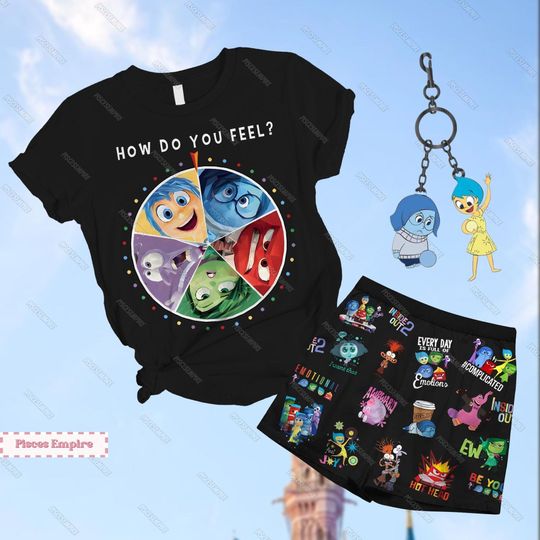 Inside Out Pajamas Set, Inside Out Tshirt Shorts, Inside Out Shirts, Inside Out Women Shorts, Inside Out Women Pajamas, Inside Out Gift