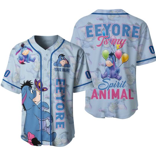 Personalized Eeyore Is My Spirit Animal Love Eeyore Baseball Jersey