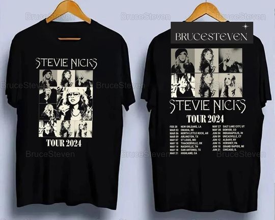 Stevie Nicks Tour 2024 Double Sided T-Shirts, Stevie Nicks Tour Live In Concert T-shirt, Stevie Nicks Gifts