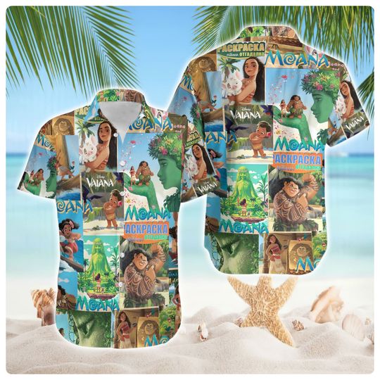 Disneyland Moana Hawaiian Shirt, Hei Hei Pua Hawaii Shirt, Summer Beach Shirt