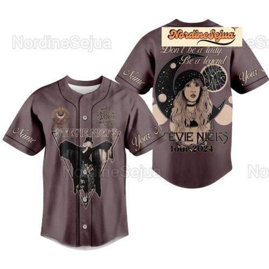 Personalized Stevie Nicks Tour 2024 Baseball Jersey, Stevie Nicks 2024, Stevie Nicks Merch