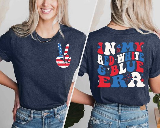 In My Red White And Blue Era Shirt, Retro Fourth of July Shirt, 4th of July Independence Day tee, 4th of July Shirt America Red Blue Shirt