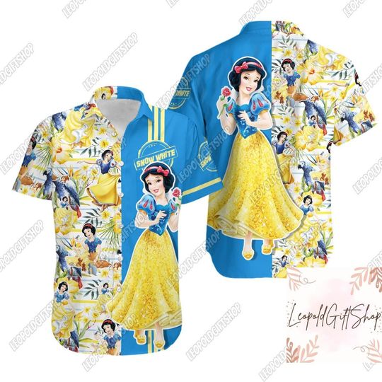 Snow White Shirt, Snow White Hawaiian Shirt, Princess Hawaiian Shirt