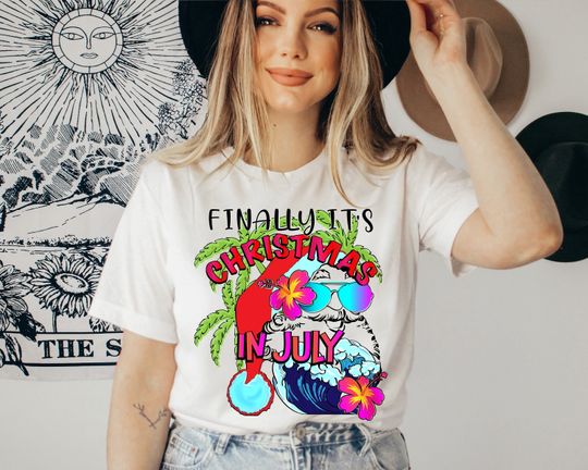 Christmas in July Shirt, Christmas in July Cotton Shirt, Comfortable Short Sleeve Sports Tee for Men, Women, Kids