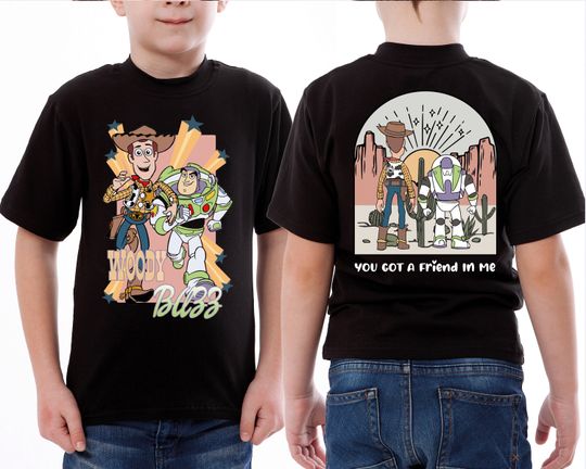 Toy Story Woody And Buzz Shirt, You've Got A Friend In Me Shirt, Sheriff Woody Shirt, Buzz Lightyear Shirt, Vintage Toy Story Shirt