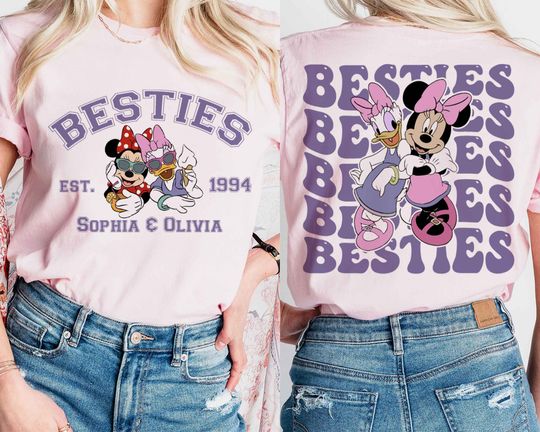 Disney Minnie and Daisy Besties Shirt, Disney Best Friend Shirt, Disney Girls Trip Shirt, Disney Cousins Shirt, Minnie Mouse Shirt