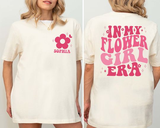 In My Flower Girl Era Shirt, Bridal Party Shirt, Bachelorette Party Shirt, Wedding Shirt, Bridesmaid Tees, New Wifey Shirt, Bride To Be Tee