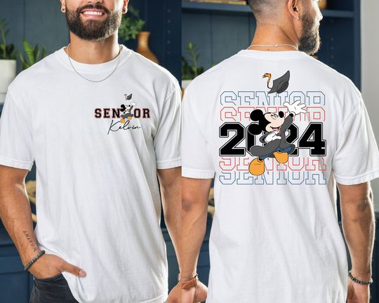Senior 2024 Mickey Shirt, Custom Graduate T-Shirt, Mickey Graduation 2024 Shirt, Senior Graduate Shirt, Disney Family Grad Shirt