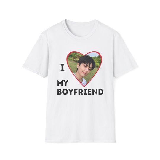 I Love My Boyfriend Jay Kpop Merch Unisex Softstyle Tee Enhypen Tour Shirt White