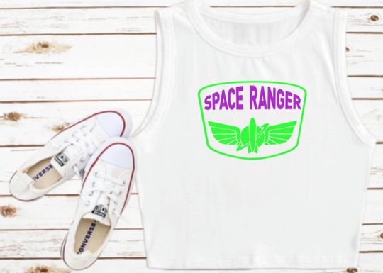 Space Ranger Crop Top | Disney Women's Crop Tank Top | Fashion Shirt | Y2K Style | Summer Streetwear